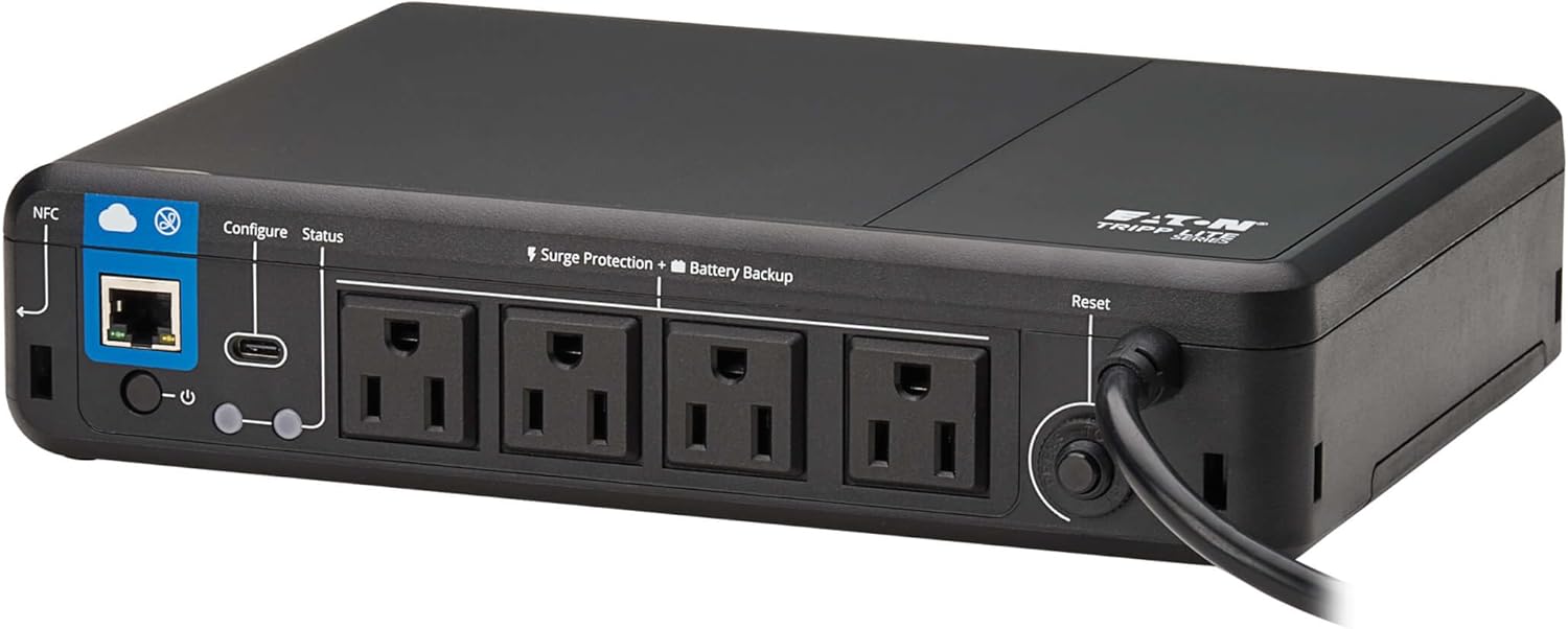 Tripp Lite Cloud-Connected 600VA UPS Battery Backup and Surge Protector, Remote Management & Monitoring, 300W, 4 Outlets, Computer UPS, Wall Mount Option, 5ft Cord, 3-Year Warranty (BC600RNC) Tripp Lite Cloud-Connected 600VA UPS Battery Backup and Surge Protector, Remote Management & Monitoring, 300W, 4 Outlets, Computer UPS, Wall Mount Option, 5ft Cord, 3-Year Warranty (BC600RNC) - Image 11