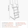 VEVOR Flip-Up Dock Ladder, 5-Step, Heavy-Duty Aluminum Alloy Pontoon Boat Swim Ladder, with Non-Slip Wide Steps, 350 lbs Weight Capacity, Pull Rope Assist, Comfort Use for Lake Pool Marine Boarding