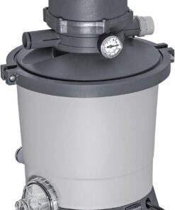 Bestway 950 Gallon Sand Filter Pool Pump for 300 to 4,800 Gallon Above Ground Outdoor Swimming Pools with Pre-Filter Strainer for Clean Water