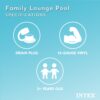 INTEX Swim Center Inflatable Family Lounge Pool: Built-In Bench – Cup Holder – 156 Gallon Capacity – 90" x 86" x 31" – Blue INTEX Swim Center Inflatable Family Lounge Pool: Built-In Bench – Cup Holder – 156 Gallon Capacity – 90" x 86" x 31" – Blue