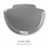 simplehuman Kitchen Trash Can, 13 Gallon Plastic Step Garbage Bin with Secure Slide Lock Lid, Gray