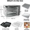 Ninja DCT451 12-in-1 Smart Double Oven with FlexDoor, Thermometer, FlavorSeal, Smart Finish, Rapid Top Convection and Air Fry Bottom , Stainless Steel Ninja DCT451 12-in-1 Smart Double Oven with FlexDoor, Thermometer, FlavorSeal, Smart Finish, Rapid Top Convection and Air Fry Bottom , Stainless Steel