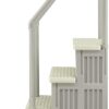 Aqua Select Anti-Slip in-Pool Steps | Cloud Gray/Pearl White Steps | for Above Ground Swimming Pools | Can Mount to Decks 48" to 54" H | Safety Stairs Capacity Up to 350 lbs Aqua Select Anti-Slip in-Pool Steps | Cloud Gray/Pearl White Steps | for Above Ground Swimming Pools | Can Mount to Decks 48" to 54" H | Safety Stairs Capacity Up to 350 lbs