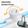 (2025 Upgrade) VINGLI Automatic Suction-Side Pool Vacuum Cleaner, Powerful Wall-Climbing Sweeper for Inground Pools, Includes 39.6ft Tangle-Free Hose (Green&Gray)