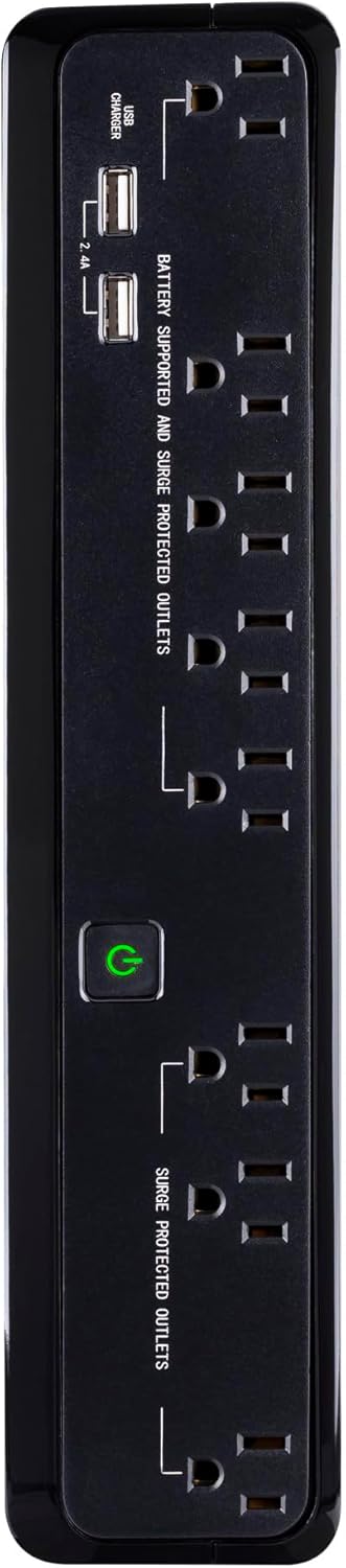CyberPower SL700U Standby UPS Battery Backup and Surge Protector, 700VA/370W, 8 Outlets, Slim Profile, UL Certified CyberPower SL700U Standby UPS Battery Backup and Surge Protector, 700VA/370W, 8 Outlets, Slim Profile, UL Certified - Image 4