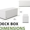 LIFETIME Outdoor Storage Deck Box, 130 Gallon, Arctic White, Lockable, UV-Protected, for Decks and Marine Docks