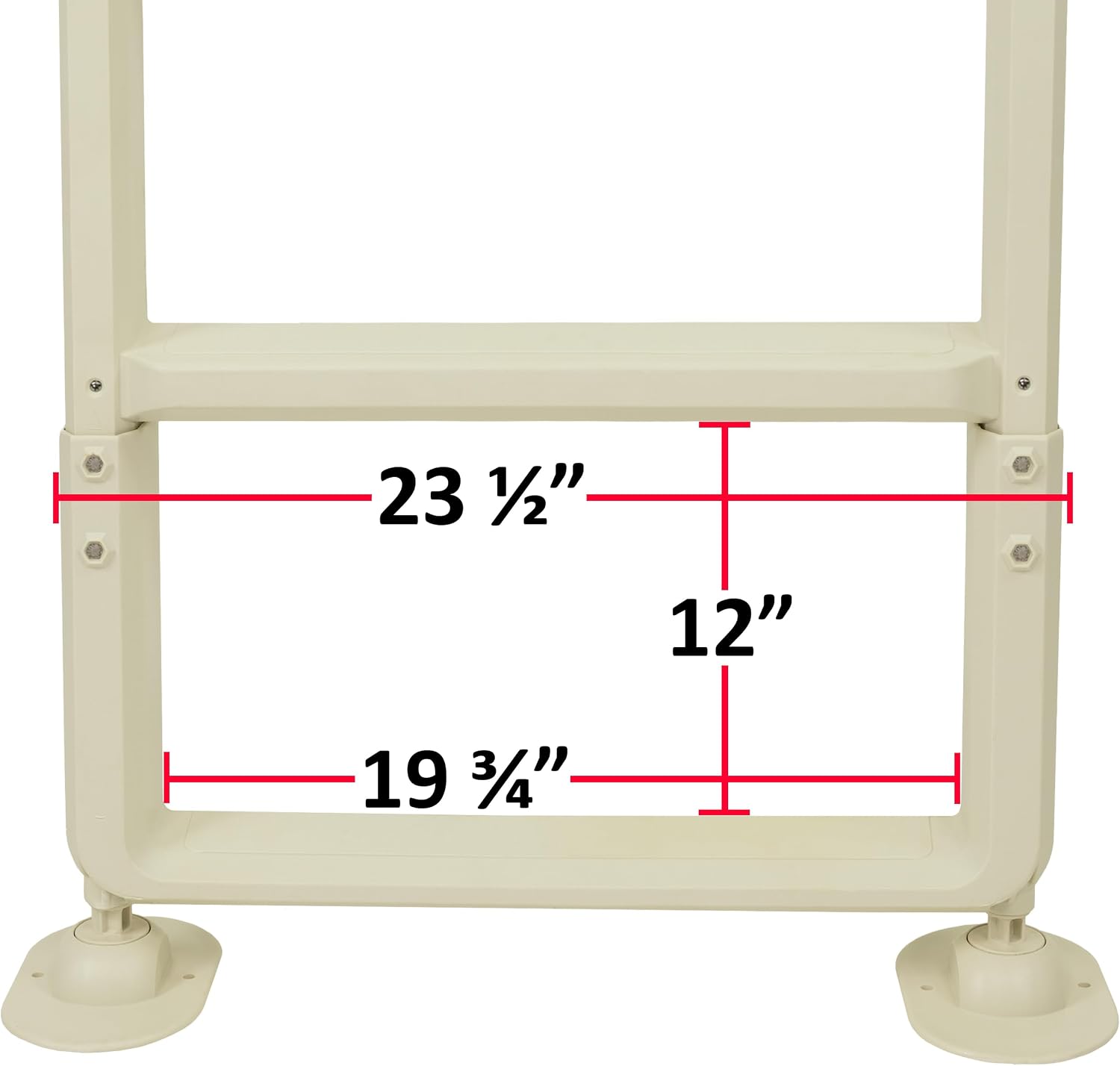 61Bmc8aWBlL._AC_SL1500_.jpg Aqua Select Heavy-Duty in-Pool Ladder | White | Supports 300 Pounds | Easy-to-Install Design | White