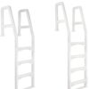 Aqua Select Heavy-Duty in-Pool Ladder | White w/Squared Handles | Supports 300 Pounds | Easy-to-Install Design | White W/Squared Handles Aqua Select Heavy-Duty in-Pool Ladder | White w/Squared Handles | Supports 300 Pounds | Easy-to-Install Design | White W/Squared Handles