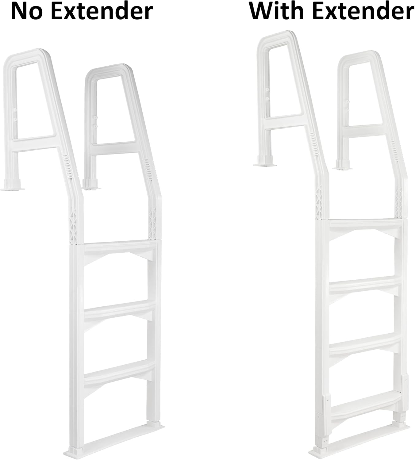 61CbIrt-BFL._AC_SL1500_.jpg Aqua Select Heavy-Duty in-Pool Ladder | White w/Squared Handles | Supports 300 Pounds | Easy-to-Install Design | White W/Squared Handles