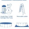 INTEX 26729MZ 16ft x 48in Prism Frame Clearview Above Ground Swimming Pool Set, Includes 1500 GPH Cartridge Filter Pump, SuperTough Puncture Resistant, Rust Resistant, 5061 Gallon Capacity INTEX 26729MZ 16ft x 48in Prism Frame Clearview Above Ground Swimming Pool Set, Includes 1500 GPH Cartridge Filter Pump, SuperTough Puncture Resistant, Rust Resistant, 5061 Gallon Capacity