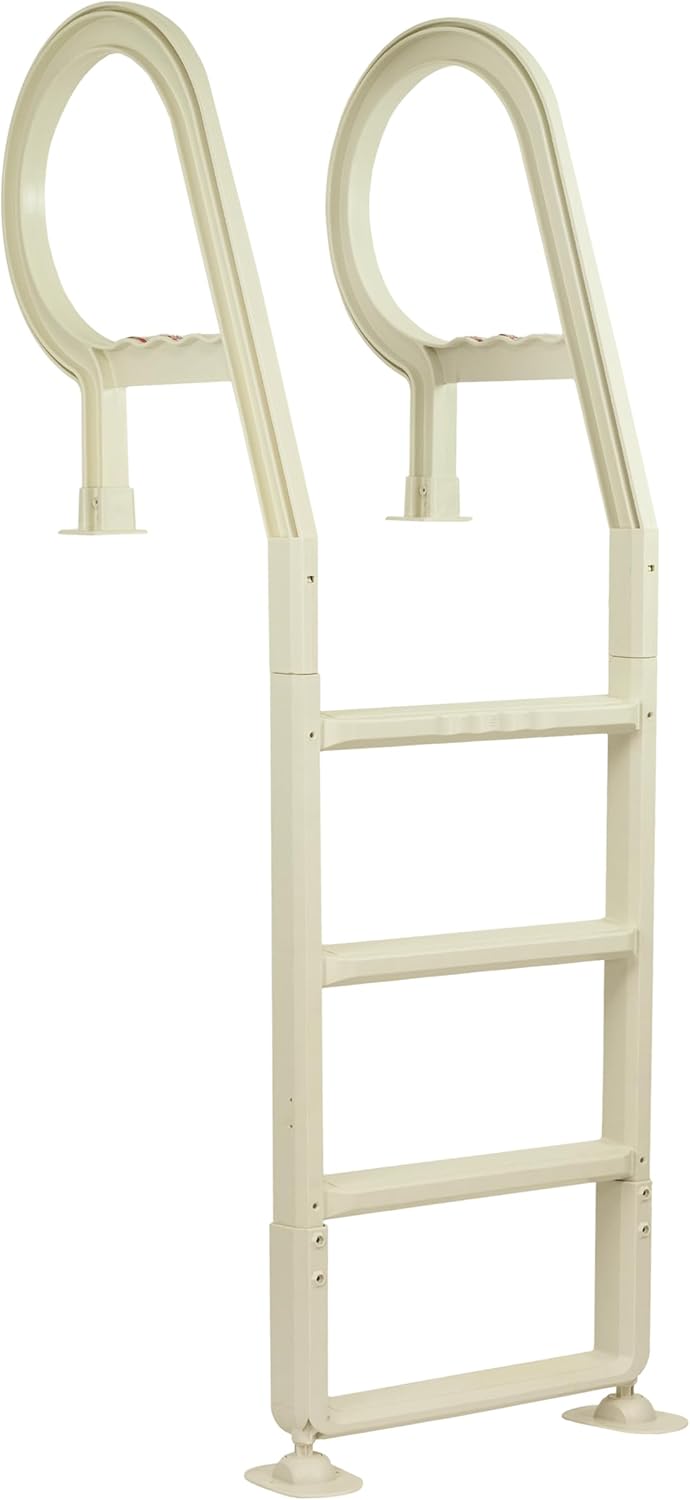 Aqua Select Heavy-Duty in-Pool Ladder | White | Supports 300 Pounds | Easy-to-Install Design | White