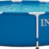 Intex 28200EH 10 Foot x 30 Inch 4 Person Outdoor Metal Frame Above Ground Round Swimming Pool with Easy Set-Up (Pump Not Included)