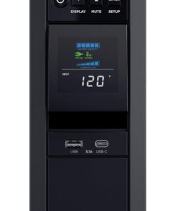 CyberPower CP1000PFCLCD PFC Sinewave UPS Battery Backup and Surge Protector, 1000VA/600W, 10 Outlets, AVR, Mini-Tower, UL Certified