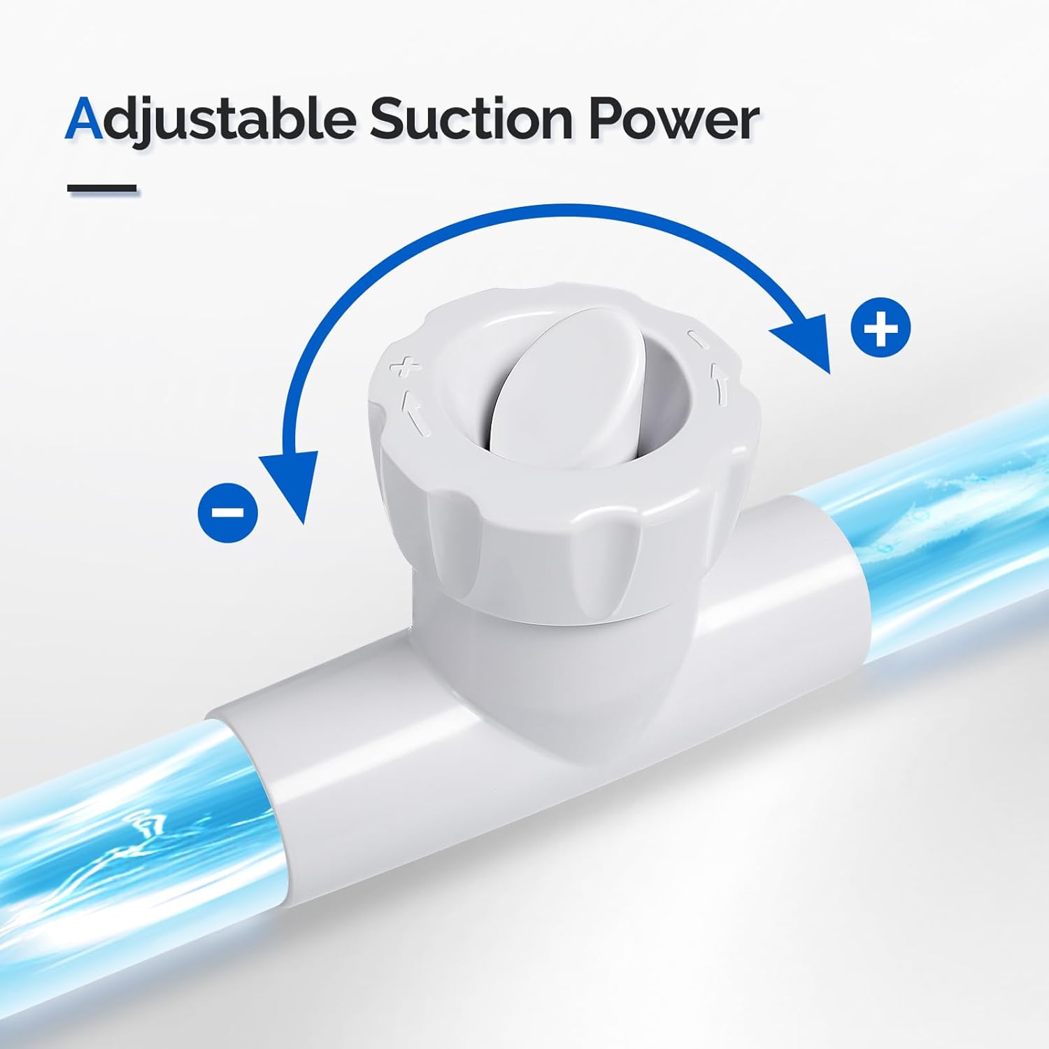 61HS4yvEKLL._AC_SL1500_.jpg (2025 Upgrade) VINGLI Automatic Suction-Side Pool Vacuum Cleaner, Powerful Wall-Climbing Sweeper for Inground Pools, Includes 39.6ft Tangle-Free Hose (Blue&White)
