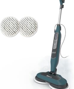 Shark Steam & Scrub All-in-One Scrubbing and Sanitizing Hard Floor Steam Mop, 2 Steam Modes, 2 Dirt Grip Soft Scrub Pads Included, XL Removable Water Tank, Swivel Steering, Teal, S8002BRN