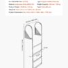 VEVOR Flip-Up Dock Ladder 4-Step, Heavy-Duty Aluminum Alloy Pontoon Boat Swim Ladder, 350 lbs Weight Capacity, with Non-Slip Wide Steps, Pull Rope Assist for Lake, Swimming Pool, Marine Boarding