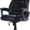 STAPLES Lockland Ergonomic Managers Office Chair, Big & Tall Cushioned, Adjustable Height, Metal Frame, Bonded Leather, for Workspace, Home, or Gaming, Black