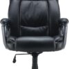 STAPLES Lockland Ergonomic Managers Office Chair, Big & Tall Cushioned, Adjustable Height, Metal Frame, Bonded Leather, for Workspace, Home, or Gaming, Black