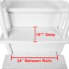 Aqua Select Anti-Slip in-Pool Steps | White | for Above Ground Swimming Pools | Can Mount to Decks 48" to 54" H | Safety Stairs Capacity Up to 350 lbs