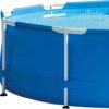 Intex 28200EH 10 Foot x 30 Inch 4 Person Outdoor Metal Frame Above Ground Round Swimming Pool with Easy Set-Up (Pump Not Included)