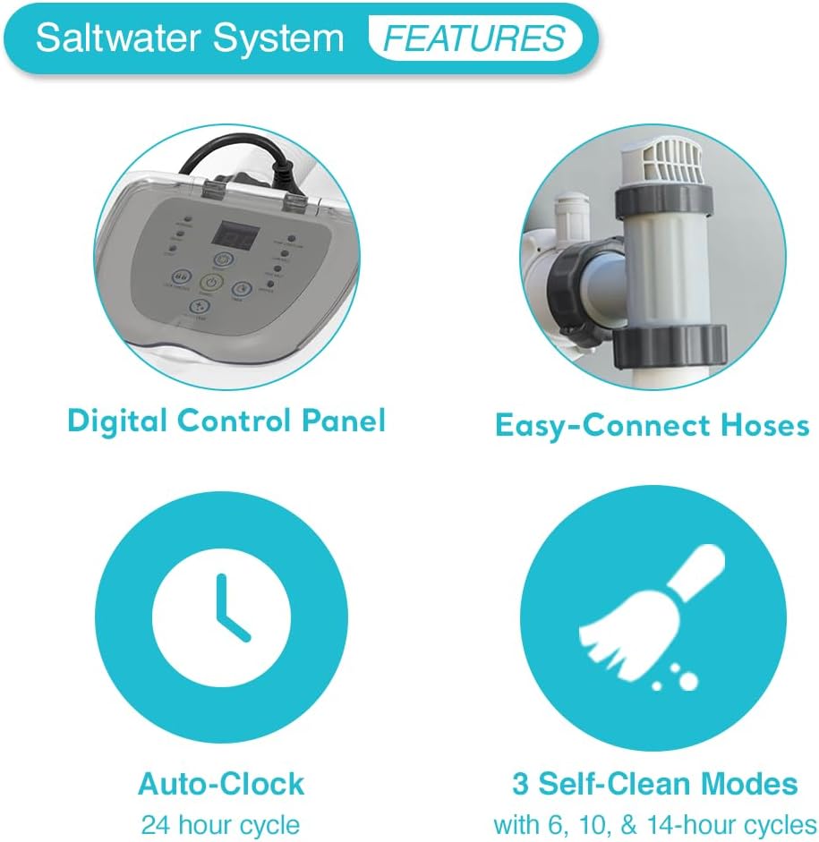 61MqKi3doFL._AC_SL1050_.jpg Intex 2800 GPH Pool Sand Filter Pump with Krystal Clear Saltwater System and Automatic Timer for Above Ground Swimming Pools, Black