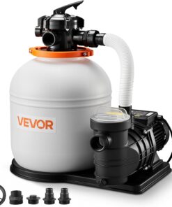 VEVOR 16 in Sand Filter Pump for Above Ground Pool, 0.75 HP 4400 GPH, Swimming Pool Sand Filter Pump with Pre-Assembled Core & Leak-Resistant Design, 6-Way Valve, High-Efficiency Filtration for Pools
