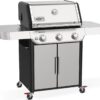 Weber Genesis S-315 Liquid Propane Gas Grill for Outdoor Cooking, Stainless Steel, 3 Burners – Stainless Steel Cooking Grates & PureBlu Burners