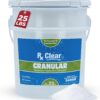 Rx Clear 25 lbs Granular Pool Chlorine | Use As Bactericide, Algaecide, & Disinfectant in Swimming Pools, Hot Tubs, & Spas | Stabilized, Fast Dissolving & UV Protected