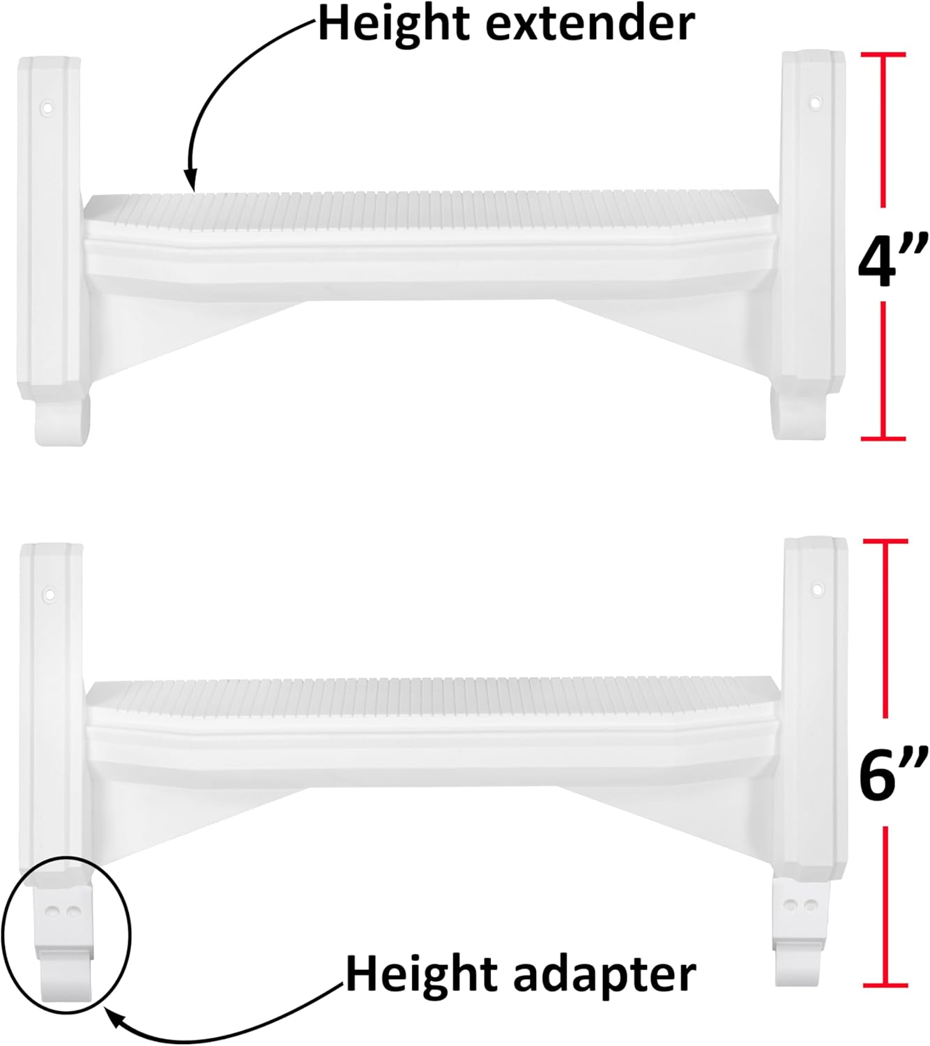 61UPVqr0UXL._AC_SL1500_.jpg Aqua Select Heavy-Duty in-Pool Ladder | White w/Squared Handles | Supports 300 Pounds | Easy-to-Install Design | White W/Squared Handles