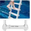 Swimming Pool Ladder, 5 Step Pool Ladder with Double Handrails Stair and Non-Slip Steps for 48-54 in Inground & Above-Ground Pools, 400 lbs Capacity, White