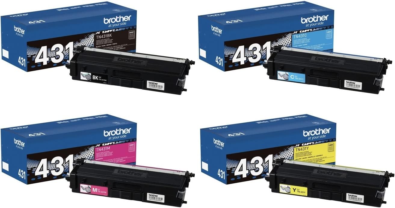 Brother TN431 4-Color Toner Cartridge Set