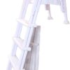 SWIMLINE HYDROTOOLS 87938 Premium in-Pool Ladder Entry & Exit System for Above Ground Pool Deck | 48 to 54 Inch Height | with Slide Lock Safety Barrier, Mounting Legs & XL Non Slip Treads