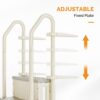 VINGLI Pool Ladder Heavy-Duty Safety Step for Above Ground Pools Stair Entry System with Handrails, Beige and Grey (Beige & Gray, 3 Steps)