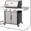 Weber Genesis S-315 Natural Gas Grill for Outdoor Cooking, Stainless Steel, 3 Burners – Stainless Steel Cooking Grates & PureBlu Burners