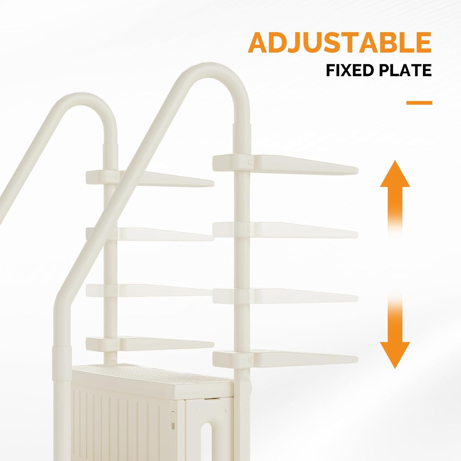 61ZckeVDU-L._AC_SL1500_.jpg VINGLI Pool Ladder Heavy-Duty Safety Step for Above Ground Pools Stair Entry System with Handrails, Beige (Full Beige, 4 Steps)