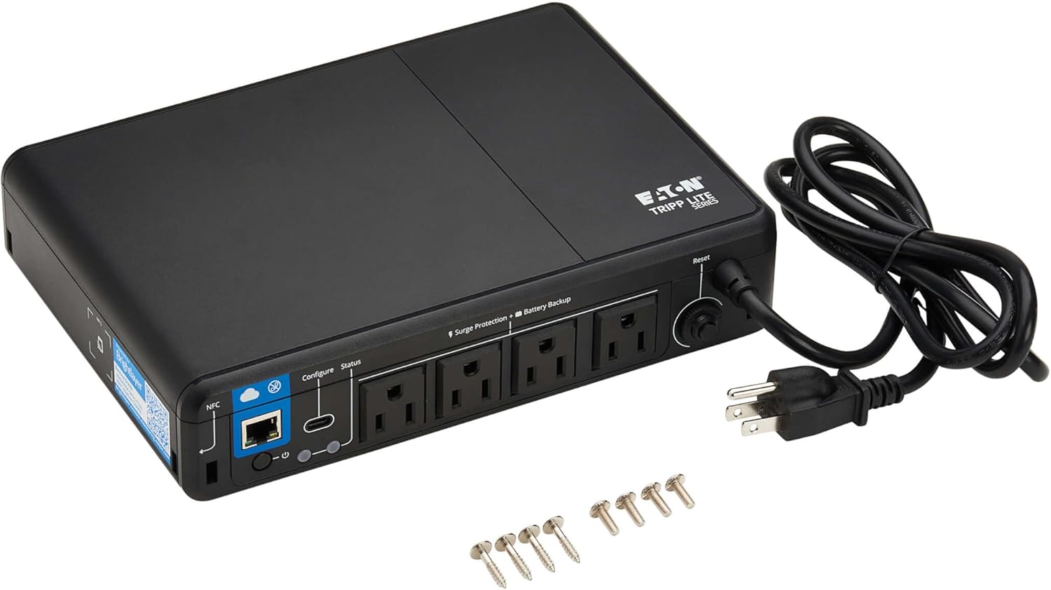 Tripp Lite Cloud-Connected 600VA UPS Battery Backup and Surge Protector, Remote Management & Monitoring, 300W, 4 Outlets, Computer UPS, Wall Mount Option, 5ft Cord, 3-Year Warranty (BC600RNC) Tripp Lite Cloud-Connected 600VA UPS Battery Backup and Surge Protector, Remote Management & Monitoring, 300W, 4 Outlets, Computer UPS, Wall Mount Option, 5ft Cord, 3-Year Warranty (BC600RNC) - Image 5