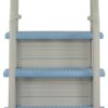 Aqua Select Anti-Slip in-Pool Steps | Cloud Gray/Tranquil Blue Steps | for Above Ground Swimming Pools | Can Mount to Decks 48" to 54" H | Safety Stairs Capacity Up to 350 lbs