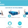 Bestway Steel Pro 9 Feet 10 Inch x 6 Feet 7 Inch x 26 Inch Rectangle Above Ground 872 Gallon Pool Set with DuraPlus Liner and FrameLink System (26-56404-new)