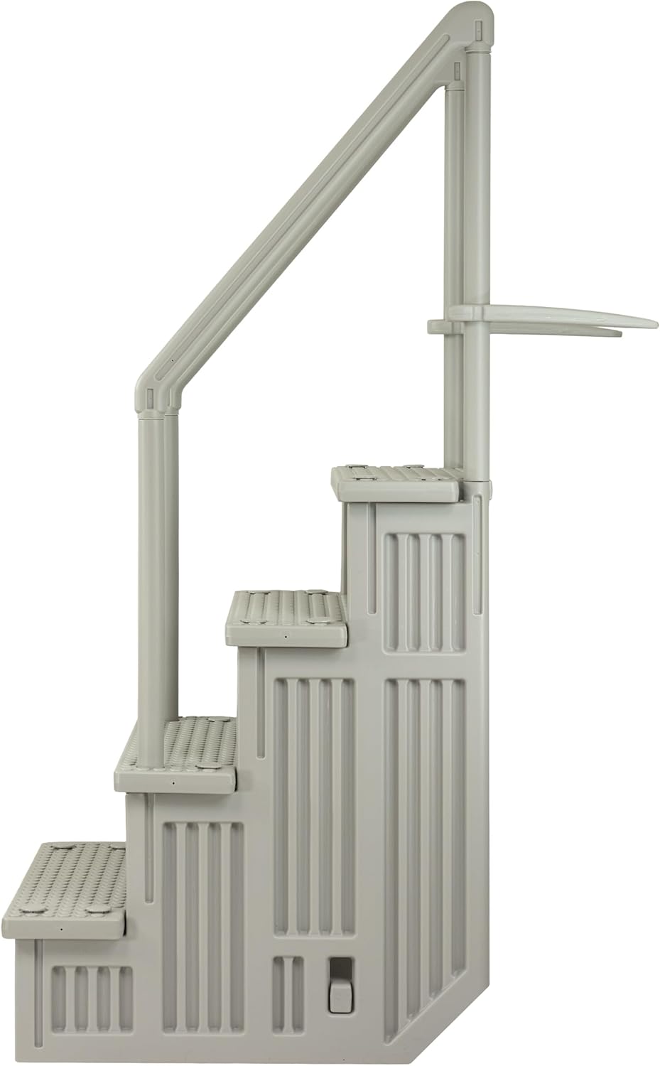 61bM0CbOKhL._AC_SL1500_.jpg Aqua Select Anti-Slip in-Pool Steps | Cloud Grey/Grey Steps | for Above Ground Swimming Pools | Can Mount to Decks 48" to 54" H | Safety Stairs Capacity Up to 350 lbs