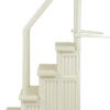Aqua Select Anti-Slip in-Pool Steps | Pearl White/Pearl White Steps | for Above Ground Swimming Pools | Can Mount to Decks 48" to 54" H | Safety Stairs Capacity Up to 350 lbs