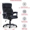 STAPLES Lockland Ergonomic Managers Office Chair, Big & Tall Cushioned, Adjustable Height, Metal Frame, Bonded Leather, for Workspace, Home, or Gaming, Black STAPLES Lockland Ergonomic Managers Office Chair, Big & Tall Cushioned, Adjustable Height, Metal Frame, Bonded Leather, for Workspace, Home, or Gaming, Black