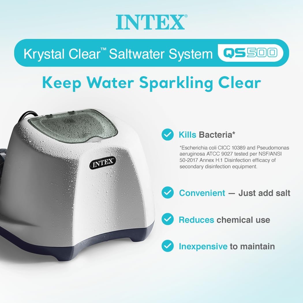 61fIyWb0V1L._AC_SL1050_.jpg Intex 2800 GPH Pool Sand Filter Pump with Krystal Clear Saltwater System and Automatic Timer for Above Ground Swimming Pools, Black