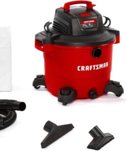 CRAFTSMAN CMXEVBE17595 16 Gallon 6.5 Peak HP Wet Dry Vac, Heavy-Duty Shop Vacuum Wet and Dry with Filter, Dust Bag, Hose and Attachments for Home Projects & Renovation