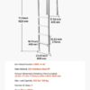 VEVOR Swimming Pool Ladder, 4-Step Double Handrails Stairs with Non-Slip Heavy Duty Steps, Stainless Steel Load Capacity 265 lbs, for 54 in Inground Pools with Mounted Deck Board Indoor & Outdoor