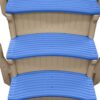 Confer Plastics Curved Drop-in Inground Pool Step 3 Tread Stair Entry System w/ 2 Handrails & Adjustable Mounting Brackets - Base Step, Blue Treads Confer Plastics Curved Drop-in Inground Pool Step 3 Tread Stair Entry System w/ 2 Handrails & Adjustable Mounting Brackets - Base Step, Blue Treads