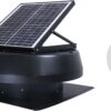 iLIVING HYBRID Ready Smart Thermostat Solar Roof Attic Exhaust Fan, 14", 40-Watt, 1150 CFM, Cools up to 2900 Sq.Ft. Coverage Area, Black