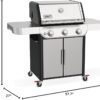 Weber Genesis S-315 Liquid Propane Gas Grill for Outdoor Cooking, Stainless Steel, 3 Burners – Stainless Steel Cooking Grates & PureBlu Burners