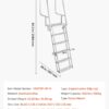 VEVOR Flip-Up Dock Ladder, 6-Step, Heavy-Duty Aluminum Alloy Pontoon Boat Swim Ladder, with Non-Slip Wide Steps, 350 lbs Weight Capacity, Pull Rope Assist, Comfort Use for Lake Pool Marine Boarding