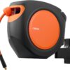 VEVOR Retractable Air Hose Reel, 3/8 Inch x 80 FT Hybrid Air Hose Max 300PSI, Enclosed Air-Compressor Hoses Reel Auto Rewind with 6.6 ft Lead in, 180° Swivel Ceiling/Wall Mount for Workshops