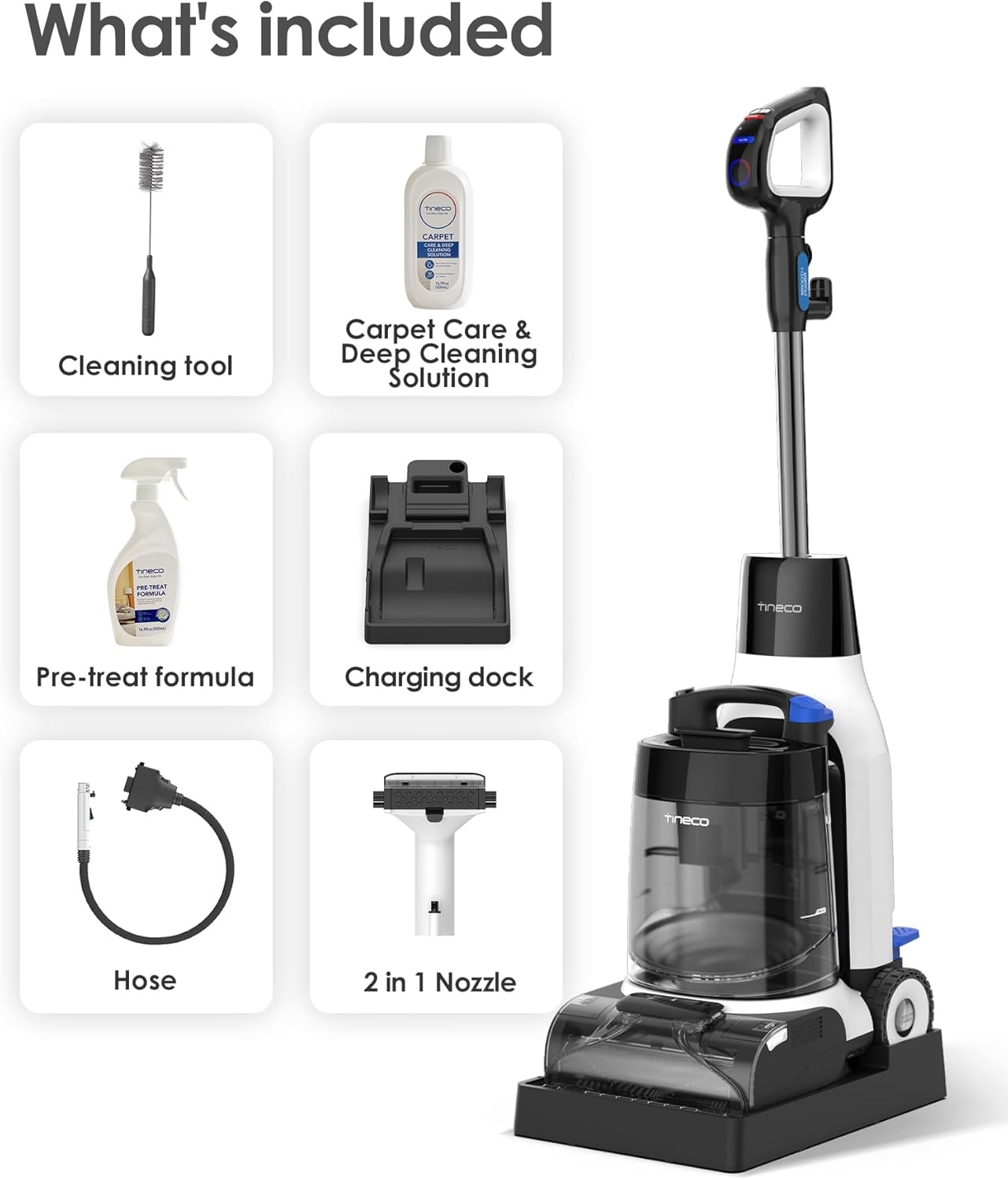 Tineco CARPET ONE Cruiser Smart Carpet Cleaner, Self-Cleaning and FlashDry, Deep Cleaning for Pet, Carpet and Upholstery, 167℉ PowerDry, 130W Powerful suction SmoothPower Tineco CARPET ONE Cruiser Smart Carpet Cleaner, Self-Cleaning and FlashDry, Deep Cleaning for Pet, Carpet and Upholstery, 167℉ PowerDry, 130W Powerful suction SmoothPower - Image 7